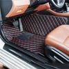 Custom Car Floor Mats for Truck Sedan CoupeSUV Van Waterproof Anti-Skid Luxury Leather Full Coverage Liner with Pocket FrontRear Mat/Set Orange view 2