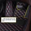 Custom Car Floor Mats for Truck Sedan CoupeSUV Van Waterproof Anti-Skid Luxury Leather Full Coverage Liner with Pocket FrontRear Mat/Set Orange view 4