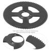 Electric Scooter Sprocket 25H Three Holes 80T Crankset Gear Plate Steel Crankset Inner Diameter 29mm Sprocket for Electric Scooter Black view 3