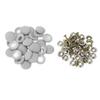 Alvivi 30Pcs Car Roof Headliner Repair Button Auto Roof Snaps Rivets Retainer for Car Roof Flannelette Fixed Fit All Cars Gray Type A view 1