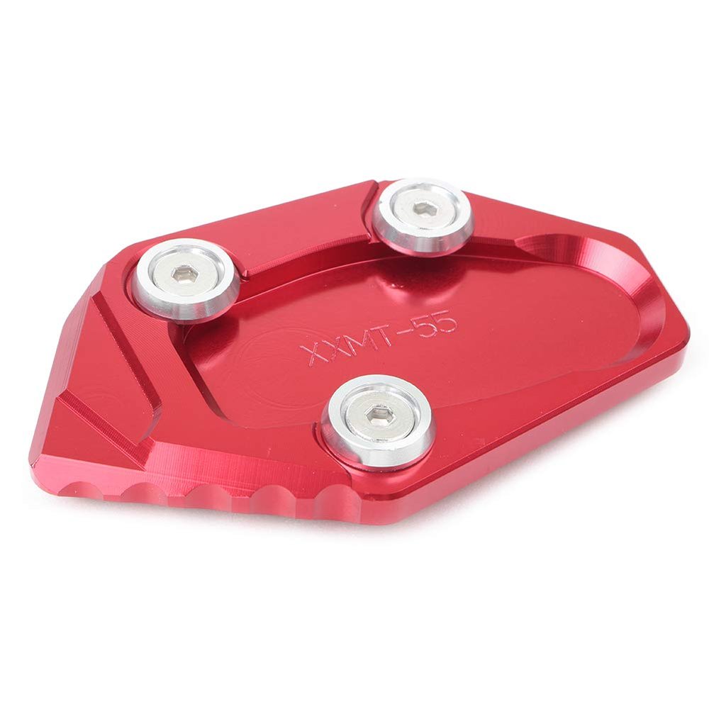 GZYF Motorcycle Side Stand Kickstand Extension Plate Pad for Yamaha YZF-R3 2013-2016, YZF-R25 2013-2015, MT-03 2015-2016, Red