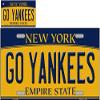 GO Yankees Metal Key Chain and Vanity License Plate Combination view 1