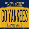GO Yankees Metal Key Chain and Vanity License Plate Combination view 2