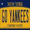 GO Yankees Metal Key Chain and Vanity License Plate Combination view 3
