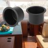 X AUTOHAUX Aluminum Alloy Bottle Cup Drink Holder Insert Replacement Black for Marine Boats RVs view 2