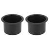 X AUTOHAUX 2pcs Aluminum Alloy Bottle Cup Drink Holder Insert Replacement Black for Marine Boats RVs view 1