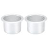 X AUTOHAUX 2pcs Aluminum Alloy Bottle Cup Drink Holder Insert Matte Silver Tone for Marine Boats RVs view 1