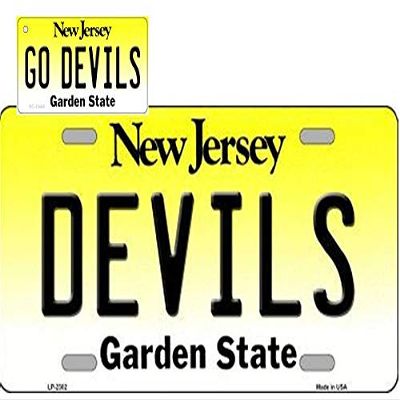 Devils Hockey Fan Key Chain and License Plate Combination