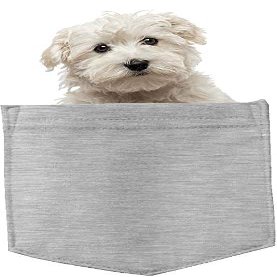 Maltese Dog-in-Pocket Magnetic Sticker 4x7 inch Waterproof Car Bumper & Refrigerator Decor, Ideal for Office, Kitchen, Locker & More for Dog Lovers
