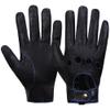 MGGMOKAY Mens Unlined Leather Driving Gloves,BlackBule,Large view 1