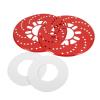 KIMISS 26cm Red Disc Brake Rotor Cover for Cars, Aluminum Trim Deco Set, Racing Style Upgrade, Easy Retrofit Fit view 1