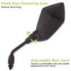 DKMOTORK 1505 Motorcycle Convex Rear View Side Mirrors with 10mm Bolt (Clockwise Thread) for ATV Scooter Cruiser Electric Bicycle Sportster Off-road Street Dirt Bike with 7/8 Handle Bar Black view 2