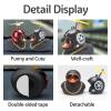 wonuu Rubber Duck Car Decorations Black Duck Car Dashboard Ornaments with Propeller Helmet (Black-Retro Movies) view 2