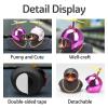 wonuu Rubber Duck Car Decorations Black Duck Car Dashboard Ornaments with Propeller Helmet (Black-Brilliant Rose) view 2
