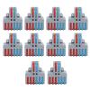 ABS Plastic Terminal Blocks Electric Cable Connectors 2 Inlet 6 Outlet Wiring Connectors for Splicing Blocks Electrical Connections Circuit Wiring Power Distribution, 10pcs view 1