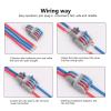 ABS Plastic Terminal Blocks Electric Cable Connectors 2 Inlet 6 Outlet Wiring Connectors for Splicing Blocks Electrical Connections Circuit Wiring Power Distribution, 10pcs view 2