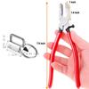 41 Sets Key Fob Hardware and Glass Running Pliers Tool, for Key Fob Hardware Install, Silver view 2