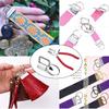 41 Sets Key Fob Hardware and Glass Running Pliers Tool, for Key Fob Hardware Install, Silver view 3