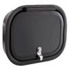 RecPro RV Baggage Door | Rounded Corners | Camper | Compartment Door | Black Fiberglass (12" W x 9" H) | Made in America view 1
