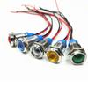 Metal Indicator Light, AC 6V Waterproof Panel Mount Signal Lamp 12mm, Car Boat Pilot Indicators with Wire 15cm 1pcs Blue view 3