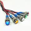 Metal Indicator Light, AC 24V Waterproof Panel Mount Signal Lamp 8mm, Car Boat Pilot Indicators with Wire 15cm 1pcs Green view 3