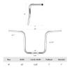 TCMT 14" Rise Ape Hanger Bar 1.25" Drag Handlebar Fit For Harley Sportster XL 883 1200 Softail Slim Heritage Fat Boy Deluxe Deuce Dyna Super Glide Wide Glide Low Rider Fat Bob Custom Application view 2