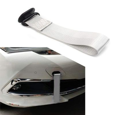 GZYF Car Auto Front Rear Bumper Towing Strap Belt Tree Saving Strap for Car, Truck, SUV, Gray