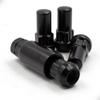 Wheel Accessories Parts 4 Locks + Key M14x1.5 14x1.5 Thread Closed End Bulge 1.90" Long Wheel Lock Black Dual Hex Key 13/16" and 3/4" Hex Fits Chevy Silverado 1500 Ford F150 250 RAM 1500 view 1