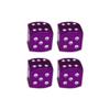 BARMI 4Pcs Dice Shape Car Motorcycle Wheel Tyre Air Valve Stem Anti-dust Cover Caps,Perfect Bike Accessories Purple view 1