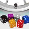 BARMI 4Pcs Dice Shape Car Motorcycle Wheel Tyre Air Valve Stem Anti-dust Cover Caps,Perfect Bike Accessories Purple view 2