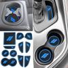Auovo 11pcs Anti-dust Mats for Challenger Accessories 2015-2023 Custom Interior Cup Holder Inserts Door Pocket Center Console Liners for Challenger 2021 (Blue) view 1