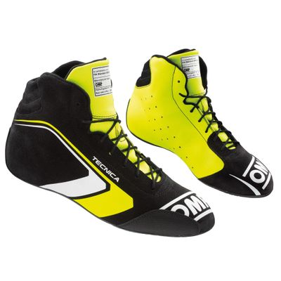 OMP - Tecnica Shoes Black/Fluorescent Yellow - Size 40 (Fia 8856-2018) (IC0-0823-A01-178-40)