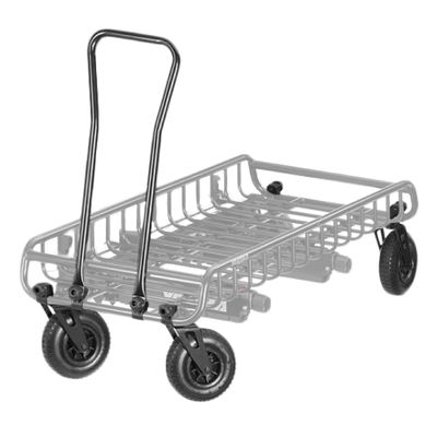 Yakima EXO WarriorWheels Sturdy Heavy Duty Cargo Basket Cart Kit Connects to the EXO GearWarrior Roll up to 110 Pounds with Easy to Grab Handle, Black