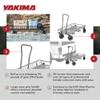 Yakima EXO WarriorWheels Sturdy Heavy Duty Cargo Basket Cart Kit Connects to the EXO GearWarrior Roll up to 110 Pounds with Easy to Grab Handle, Black view 4