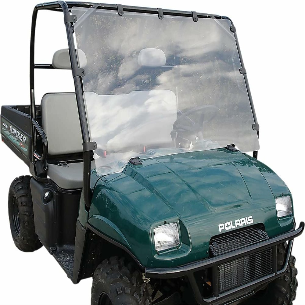Seizmik Full Front UTV Windshield Compatible with Polaris Round Tube Ranger 2002-2009 UTV Models | UV Resistant Poly | Side by Side Accessories