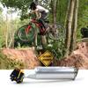 Exhaust Pipe, 6 Different Turbo Motorcycle Sound Effects Bicycle MTB Road Bike Exhaust Pipe Silver view 2