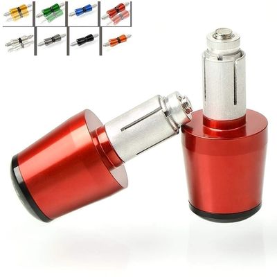 XLYJ Motocycle Handlebar Ends Bike Grip Expansion Ends Caps Road Cycling Handle Aluminum Bar Plug Ends for Kawasaki Grips Bar Ends (Color : Red)