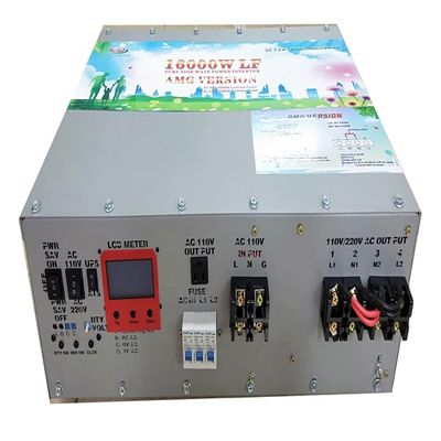 RuiCheng 64000 Watt Peak 16000 Watt Low Frequency Split Phase Pure Sine Wave Power Inverter 48 V Dc Input / 110 V,220 V Ac Output 60 Hz Frequency with 110V Charger & 3.5" LCD Display & ATS & UPS