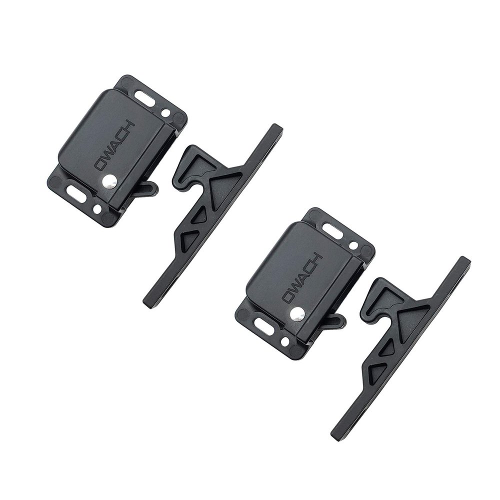 2 Pack OWACH Grabber Catch 10lbs RV Drawer Latch (CL-308) for RV Motorhome Trailer Camper Marine Boat Cabinet Door Replace C3-810 (10 Lbs, Black)