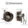 AlveyTech Brake Assembly for Coleman CT200U Trail Mini Bikes - Replacement Brakes for Coleman Mini Bikes, Drum Brake Parts Kit Includes 105mm Brake Shoe Set and Springs view 4