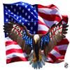 Soaring Bald Eagle American Flag Freedom Decal (12" x 8") view 1