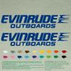 Pair of Evinrude Compatible Replacement Outboards Decals Vinyl Stickers Boat Outboard Motor Set of 2 (18 inch, Blue 067) view 1