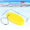 Boao 2 Pcs Floating Keychain for Boat Keys Oval Shaped Floating Key Ring Pendant for Boating Fishing Sailing Outdoor Sports(Orange and Yellow,2 Pieces) view 2