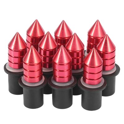 F FIERCE CYCLE 10pcs 5mm Motorcycle CNC Aluminum Alloy Windshield Bolts Screw Nuts Red