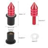 F FIERCE CYCLE 10pcs 5mm Motorcycle CNC Aluminum Alloy Windshield Bolts Screw Nuts Red view 3