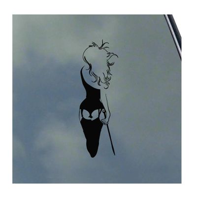 BDSM Woman with Crop Vinyl Sticker Decal S&M Kinky Love Master Slave Safe Word Kitten