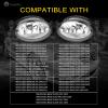TangMiGe Fog Lights for Mercedes Benz C250 C350 CLS500 E320 E350 E550 G550 G55/G63/G65/R63/SL55 AMG GL320 GL450 GL550 ML320 ML350 ML450 ML550 R320 R500 SL500 SL600 2006-2015, 2PCS, Clear Lens view 2