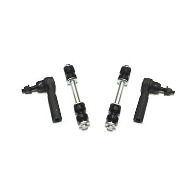 PartsW 4 Pc Suspension Kit Outer Tie Rod Ends and Sway Bar Links
