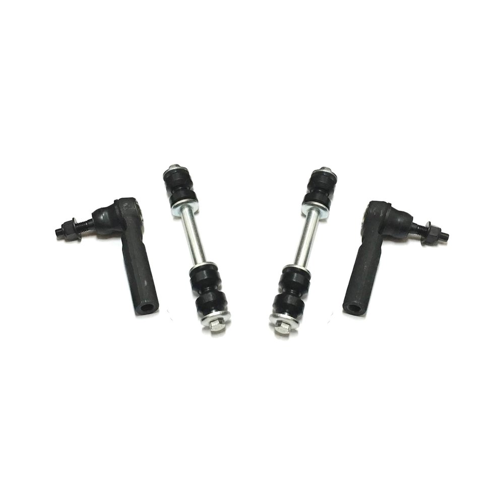 PartsW 4 Pc Suspension Kit Outer Tie Rod Ends and Sway Bar Links