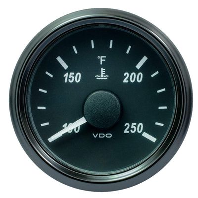 VDO SingleViu 52mm (2-1/16") Water Temp. Gauge - 250 F - 291-22 OHM